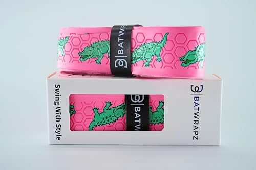 Bat Grip Tape for Baseball - Softball Precut and Pro Feel Bat Grip Tape Replacement - color: The Alligator