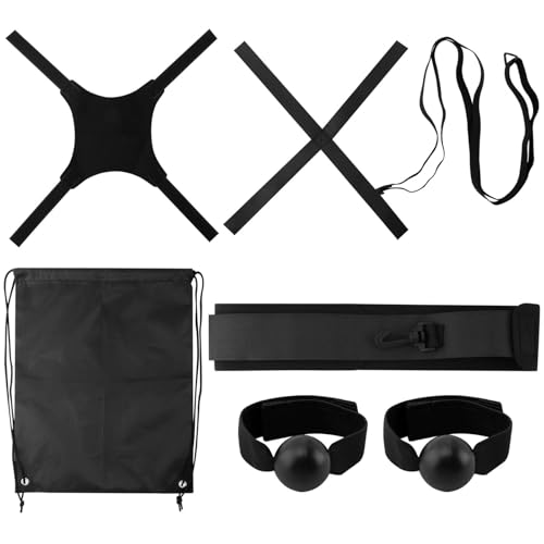Volleyball Training Equipment Aid, Elastic Self-Training Volleyball Resistance Band with Adjustable Waist Belt & Ball Pouch & Hand Strap to Practice Serve, Spike, Set and Pass