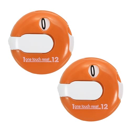 PATIKIL Golf Score Counter, Mini Golf Shot Stroke Attachment Counter Clicker Clip for Golfers Glove Bag - color: Orange White