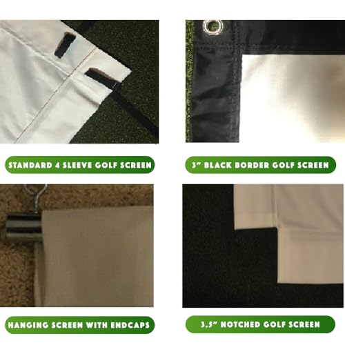 Spectrum Golf Simulator Golf Impact Screen Poly Spacer Golf Simulator Screen Material Black Border with Grommets. Lower Prices. Now with Sleeve Option