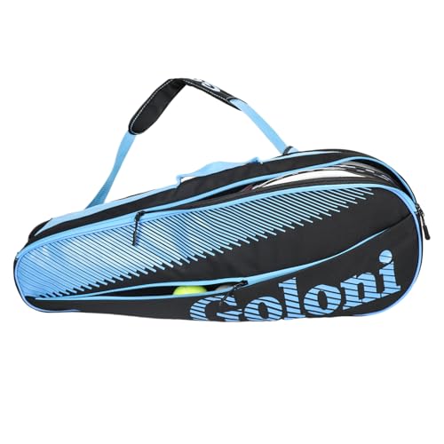 Goloni | 3 Racquet Tennis Bag, for Professional or Beginner Tennis Players, Rackets Cover Bag with Protective Pad & Lightweight | Unisex Design for Men, Women, Youth and Adults - color: sky blue