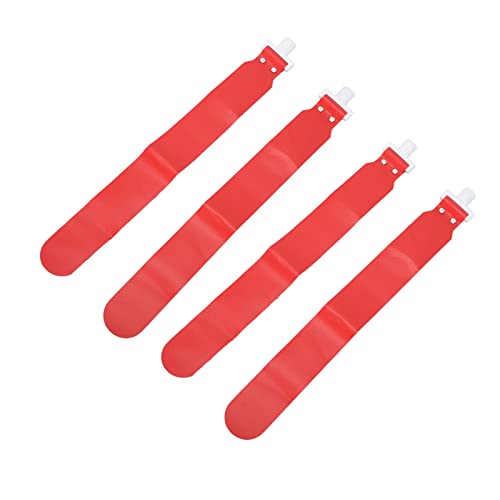 Adjustable Flag Football Set, 5 PCS PP Flag Football Belts with 10 Flags for Youth and Adults, Durable Training Equipment for Beach Games and Team Sports (Red)