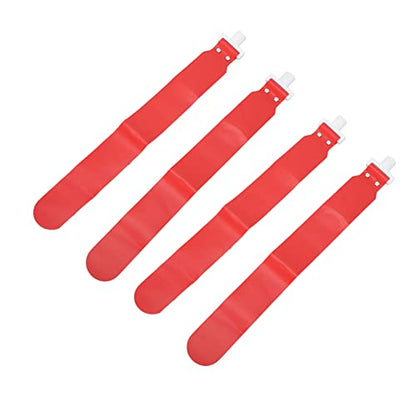 Adjustable Flag Football Set, 5 PCS PP Flag Football Belts with 10 Flags for Youth and Adults, Durable Training Equipment for Beach Games and Team Sports (Red)