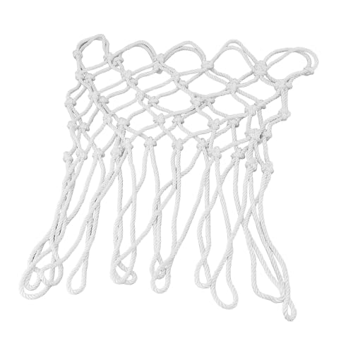 Basketball Net Replacement, Polyester, White, All Weather Durable Anti Whip for Indoor Outdoor Rims - Crisp Sound Performance, Weather, Easy Installation