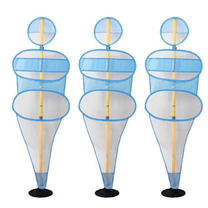 TNZMART Football Dummies Free-Kick Training Mannequin Portable Defender Practice Dummy Soccer Agility Poles with Mesh Dummy - color: 4.9 FT