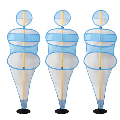 TNZMART Football Dummies Free-Kick Training Mannequin Portable Defender Practice Dummy Soccer Agility Poles with Mesh Dummy - color: 4.9 FT