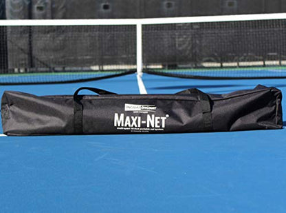 Maxi-Net - 18-Foot Portable Tennis Net | Dependable, Durable and Easy 2 Minute Set Up/Break-Down, No Tools Needed | Adjustable Height for Tennis and Badminton | Durable Zipper Carry Case Included