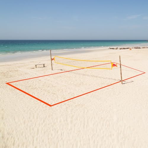 Volleyball Lines for Grass,Clear Volleyball Court Boundary Lines | Visible Marking Rope Set Sports Field Border for Picnic Backyard Camping Grass Beach Lawn