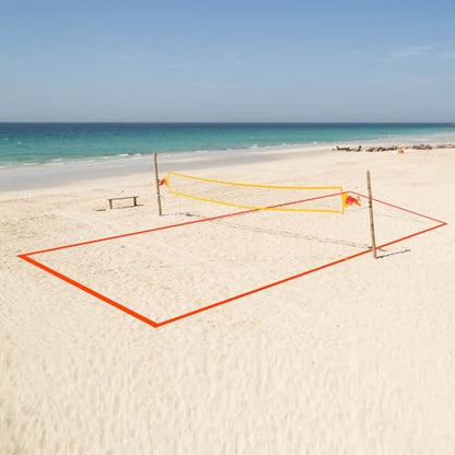 Volleyball Lines for Grass,Clear Volleyball Court Boundary Lines | Visible Marking Rope Set Sports Field Border for Picnic Backyard Camping Grass Beach Lawn