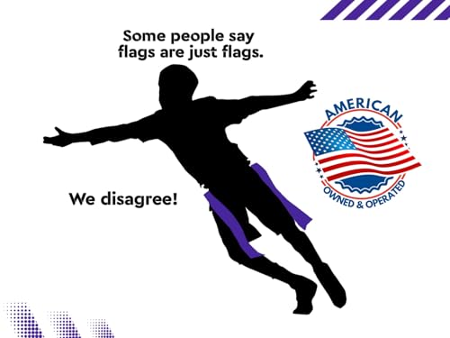 Trained Man Flag Football Belts, Adjustable Flag Football Set for Sports Teams, Training & Competition - color: Purple 10 Man Pop Flag Football Set, style: 10 Man Flag Football Sets