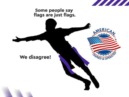 Trained Man Flag Football Belts, Adjustable Flag Football Set for Sports Teams, Training & Competition - color: Purple 10 Man Pop Flag Football Set, style: 10 Man Flag Football Sets