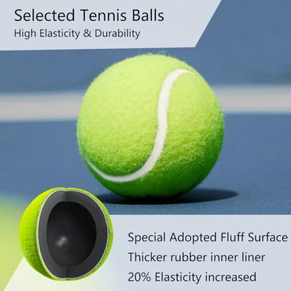 Tennis Practice Rebounder Tennis Trainer Set with String 3 Replacement Rebound Balls Solo Tennis Trainer Tennis Practice Training Tool Portable Tennis Practice Equipment