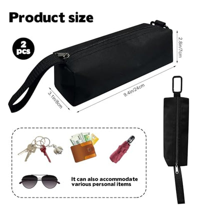 Rainmae 2 Pcs Pickleball Ball Holder Bag, Tennis Ball Pouch Portable Pickle Ball Storage Bag with Hook, Pickleball Paddle Bag for Pickleball Accessories Sport Gear Holds 3 Pcs Regular Pickleball Ball
