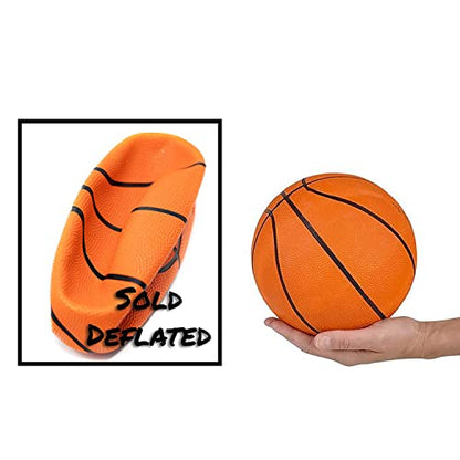 The Dreidel Company 7" Mini Rubber Basketball for Kids – Size 3 Youth Indoor Outdoor Basketball with Easy Grip Pebbled Texture for Mini Hoops, Toddlers and Beginner Ballers