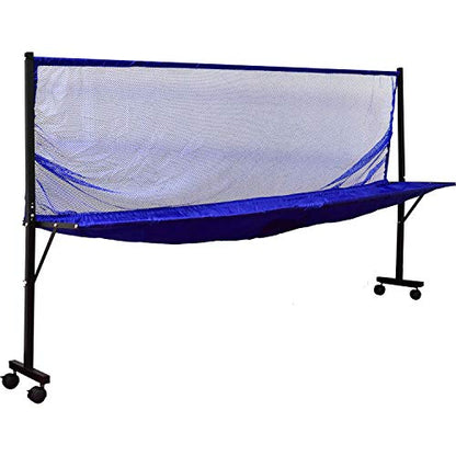 Table Tennis Ball Collection Net #2—Captures Your Shots & Saves Your Back—for Ping Pong Ball Shooters, Multi-Ball Drills, Or Serve Practice—Fits All Ping Pong Tables—Blue