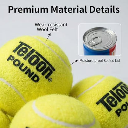 Teloon Pound Tennis Balls - Professional Tournament Level Tennis
