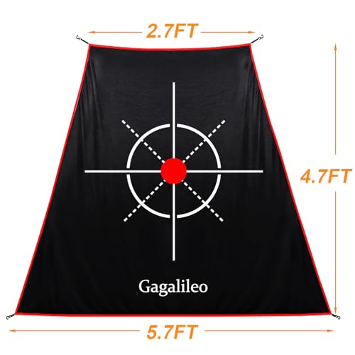 Gagalileo Golf Target Cloth: Protective Net Portable Easy Setup with S-Hooks & Ropes Indoor Outdoor Practice All Golfers Training Accuracy for Backyard Garage