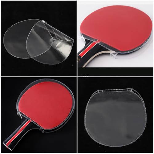 4 Pack Ping Pong Paddles Protector Film Transparent Non-Sticky Table Tennis Rackets Rubber Protective Film for Table Tennis Racket Rubber Sponge Care Kit PingPong Paddle Cleaner Cleaning Kit