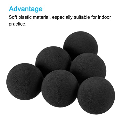 PATIKIL Golf Foam Balls, Pack Sponge Exercise Flight Swing Practice for Indoor Training - color: Black