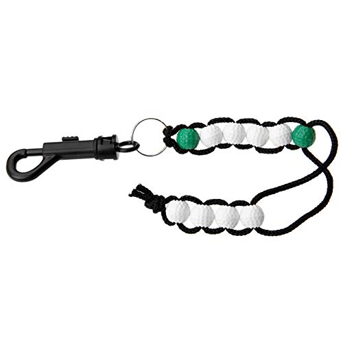 MUXSAM 1 Piece Golf Beads Score Counter with Clip, Golf Stroke Score Count Keeper Putting Score Counter for Referee Caddy Golfer - color: Green