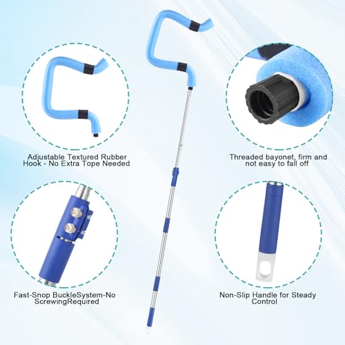 Volleyball Spiking Trainer - Adjustable Length 62" to 85", Ideal for Serving, Spiking & Jumping Drills, Realistic Ball Feel - Perfect Training Equipment for Beginners & Professionals (No Ball)