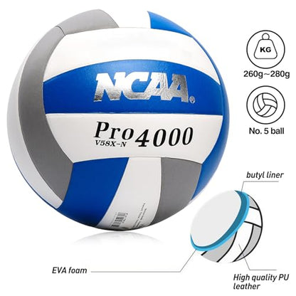 Soft Volleyball for Indoor Practice,Training,Game Competition, Gym, Outdoor Beach Play, V58X-N Size 5 Lightweight Super Touch Volleyballs Fit for Beginner, Teenager, Adult