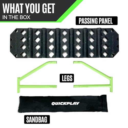 QuickPlay Replay Station 4-in-1 Soccer Rebounder Board - Portable Rebound Board for Backyard - Dual Surface, Dual Angle Soccer Passing Board for Passing & Reaction Skills - Soccer Training Equipment