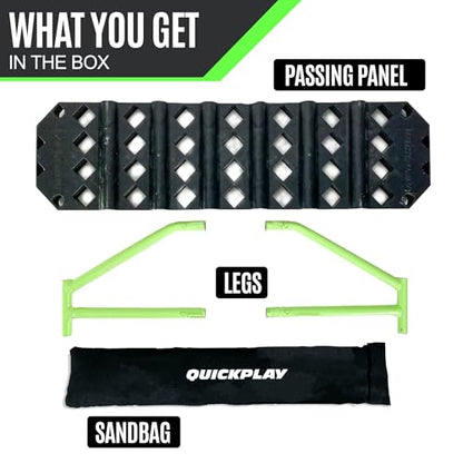 QuickPlay Replay Station 4-in-1 Soccer Rebounder Board - Portable Rebound Board for Backyard - Dual Surface, Dual Angle Soccer Passing Board for Passing & Reaction Skills - Soccer Training Equipment