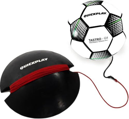 QUICKPLAY Replay Soccer Training Ball | Adjustable Bungee Elastic Training Ball with Base Weight - size: Size 4 Soccer Ball (Junior)