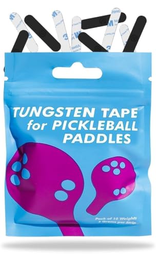 Pickleball Paddle Weights—Tungsten Tape for Pickleball Paddles 10pcs 3g, Safe and Non-Toxic Material & Lead Tape Alternative 1.5g/in High Density, Easy Customization, Fits 12mm-16mm Paddles