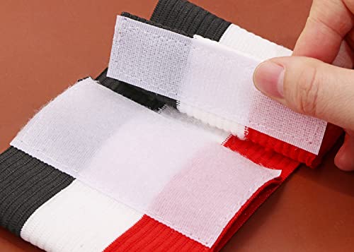 ONLYKXY Captain Armbands 9x30CM/3.54x11.81inch Adjustable Leader Armband for Soccer Basketball Volleyball School Team Competition Coach Players Wrist Arm Bands - color: Black+White+Red