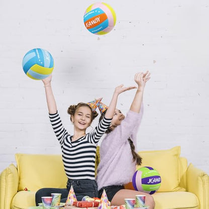 Soft Volleyball, Soft and Delicate to The Touch, Not Easy to Pill, Official Standard Size, Safe and Quiet, Perfect Choice for Family Training, Games and Gifts of All Ages - color: Double Pink