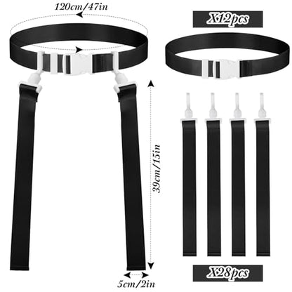 Peryiter 2/12/24/36 Player Flag Football Belt, Adjustable Football Belts and Flags for Kids Youth Adult Sport Team Training