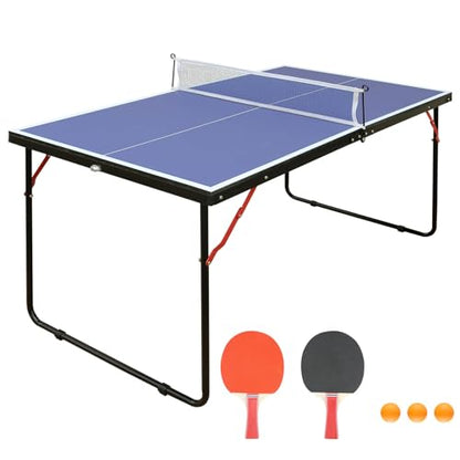 Portable Table Tennis Table, Mid-Size Ping Pong Table