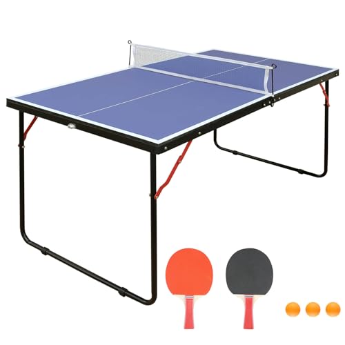Portable Table Tennis Table, Mid-Size Ping Pong Table