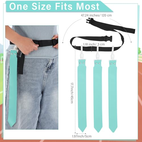 Junkin 6/8/10 Players Flag Football Sets Adjustable Football Belts and Flags for Youths Teens Kids Adults Players Sports Team - color: Candy Green