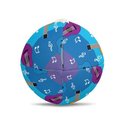 SYtrade Recreational Football Game Footballs PU Composite Leather Footballs for Training Indoor Outdoor - color: Guitar Music Rainbow Stripe