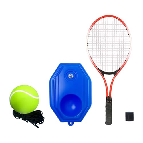 Solo Tennis Trainer,Solo Training Device Professional Park Solo Tennis Training Tool Self Practice for Women Men Kids Adults - color: Red Racket, size: for Kids
