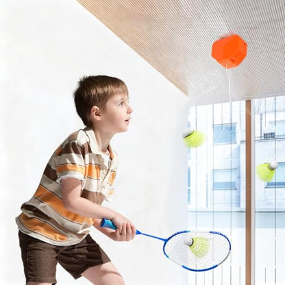 Badminton Trainer Self Practice Aid Elastic Rebound Device with Remote Control for Indoor and Outdoor Solo Training Set