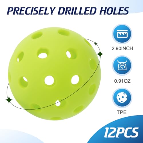Pickleball Paddles Set, T700 Carbon Fiber Pickleball Paddles, a Lightweight Pickleball Paddle Suitable for Intermediate and Professional Players - color: Green Ball