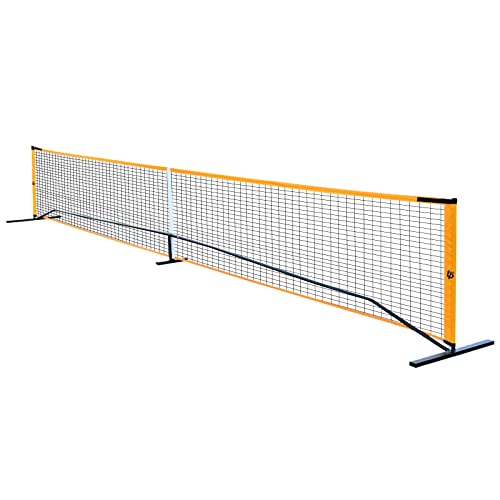 Portable Pickleball Net Set, 22FT Regulation Size Pickle Ball Net with 4 Pickleball Paddles, 4 Outdoor Pickleballs (2x40 Holes + 2x26 Holes), Carry Bag, Easy Setup for Indoor, Backyard, Park