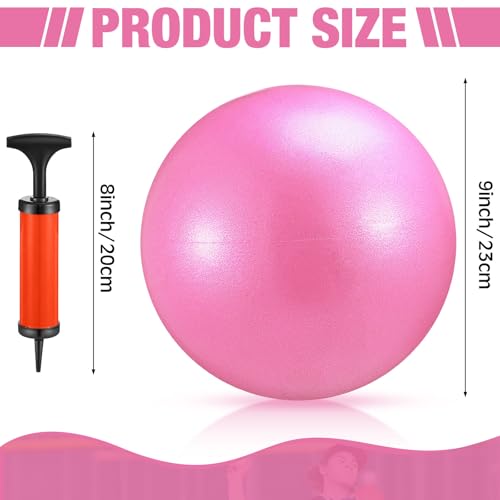 2 Pcs Connection Ball with Pump 9 Inch Pilates Baseball Softball Batting Trainer Improve Arm Action Hitting & Pitching Efficiency Connection Ball for Baseball - color: Pink