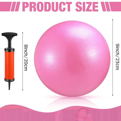 2 Pcs Connection Ball with Pump 9 Inch Pilates Baseball Softball Batting Trainer Improve Arm Action Hitting & Pitching Efficiency Connection Ball for Baseball - color: Pink