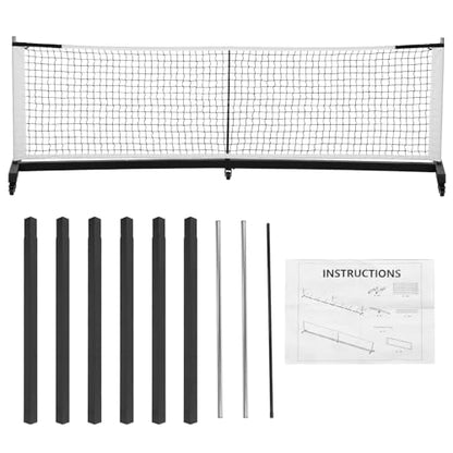 Heavy Duty Regulation Size Pickleball Net with Lockable Wheels Portable Net System with Fast Setup for Outdoor Indoor Use in Backyard Driveway Gym Court