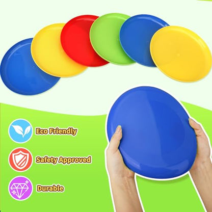Sand Beach Toys, Jumbo 8" Flying Disc Toys For Kids Adults, Sport Yard Disc Toy For Outdoor Beach Accessories Backyard, Lawn, Park, Flying Ring Gift Set Boys Girls, Holiday Stocking Stuffer(8 PACK)