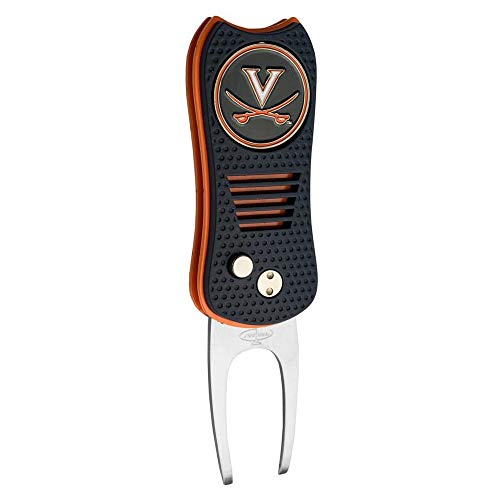 Switchblade Divot Repair Tool with Logo Printed Removable Magnetic Ball Marker-Best Divot Fixer - style: Virginia Cavaliers