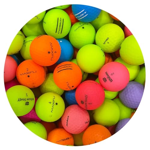 LostGolfBalls Matte Golf Ball Color Mix - 96 Mint Quality Golf Balls – Cleaned & Graded