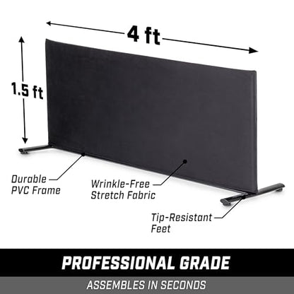 GoSports Pickleball Ball Barrier 3 Pack - Choose Brandable or Pre-Branded - Court Dividers for Pickleball Courts - style: Black