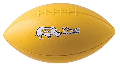 Champion Sports 10.5 Inch Rhino Skin Molded Foam Football, Yellow