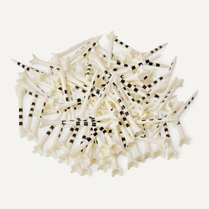 Amazon Basics Golf Tees with Height Marker System- Recycled Plastic Tees with 4-Prong Head - Golf Course Accessories - White - 100 Pack - size: 2 3/4"